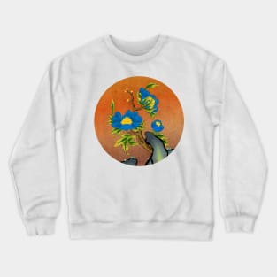 Minhwa: Peony on the Rock F Type (Korean traditional/folk art) Crewneck Sweatshirt